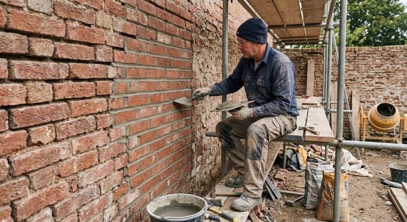 Our team working on Masonry Service projects in Mount Laurel, NJ