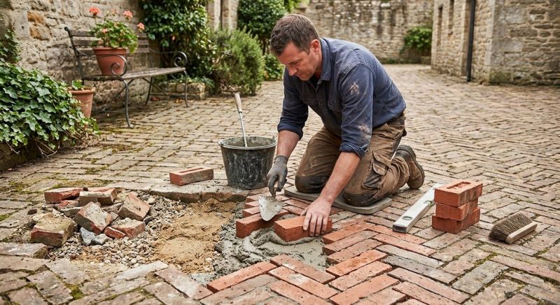 Brick Flatwork Repair in Haddonfield, NJ