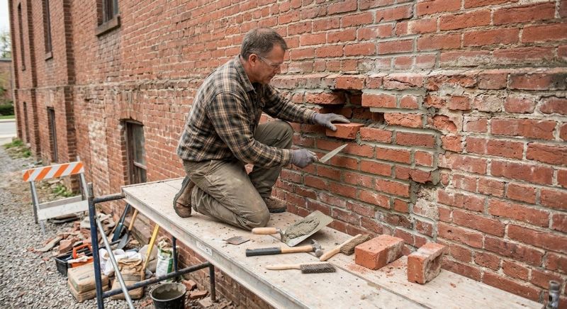 Brick Stairs Repair in Bucks County, PA