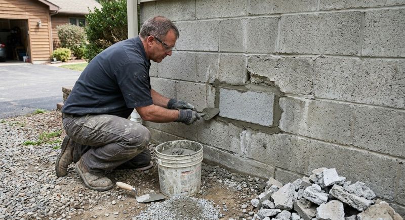 Cinder Block Wall Repair in Deptford, NJ