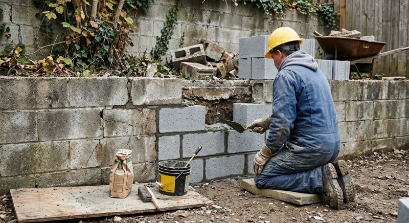 Cinder Block Wall Repair in Florence, NJ